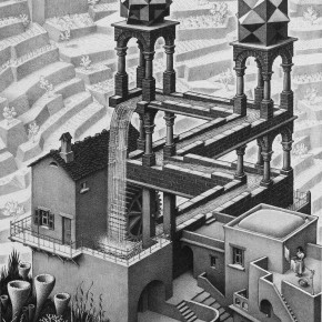 01. Queda dágua, 1961 - A. M. Escher, litografia.